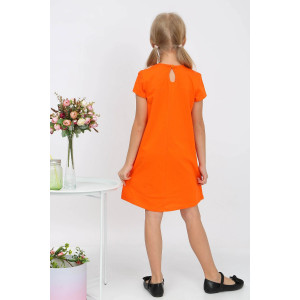 Платье детское "Прятки-8" кулирка (р-ры: 104-128) оранжевый
