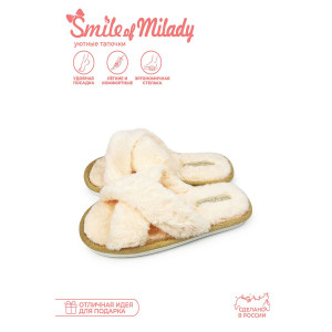 Тапки "Smile of Milady" 352-161-11 эко-мех (р-ры: 36-41)