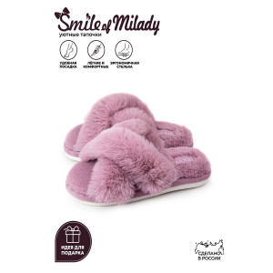 Тапки "Smile of Milady" 352-165-06 эко-мех (р-ры: 36-41)