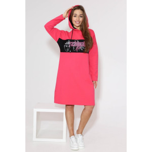 Платье женское "Авеню" футер 2-х нитка с лайкрой (р-ры: 48-62) розовый