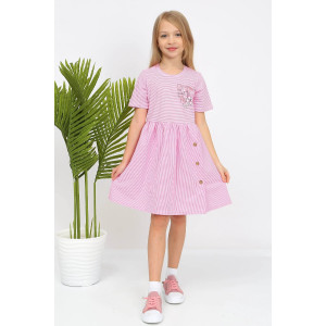 Платье детское "Барбарис-2" кулирка (р-ры: 104-134) розовый