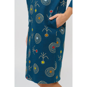 Платье женское 890 футер с лайкрой (р-ры: 46-56) изумруд