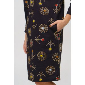 Платье женское 890 футер с лайкрой (р-ры: 46-56) шоколад