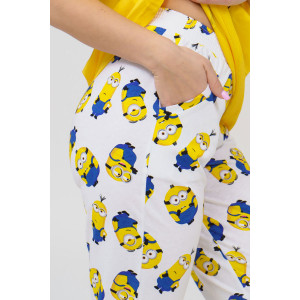 Пижама женская 783 "Миньоны" кулирка (р-ры: 44-54) желтый