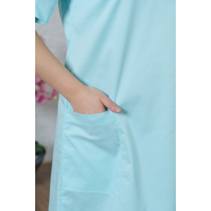 Платье медицинское женское М-502-2 элит-145 стрейч (р-ры: 40-56) светлая бирюза