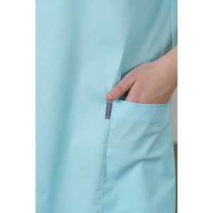 Платье медицинское женское М-502-2 элит-145 стрейч (р-ры: 40-56) светлая бирюза