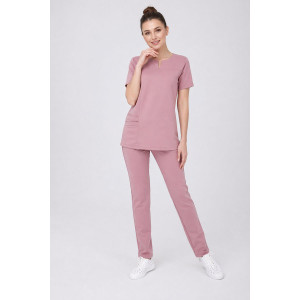 Костюм медицинский женский "Миндаль" М-02-14-ФУТ футер (р-ры: 40-58) перламутровый