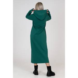 Платье женское П135 футер с лайкрой (р-ры: 42-60) зеленый