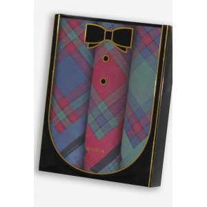 Мужские носовые платки "Etnica" Пд13д диз.625-01 в подарочной коробке шотландская клетка - 3 шт.