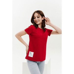 Набор подарочный женский (носки+футболка) №11807 (р-ры: 44-58) красный