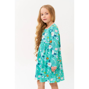 Платье детское "Весна" хлопок (р-ры: 92-146) зеленый