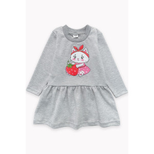 Платье для новорожденных "Грейс" 10037 интерлок (р-ры: 86-98) серый