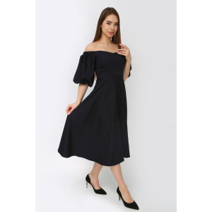 Платье женское №22251 барби (р-ры: 42-50) темно-синий