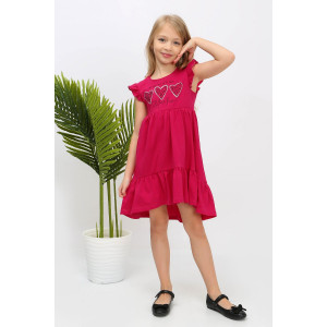 Платье детское "Блик-2" кулирка (р-ры: 110-140) малиновый
