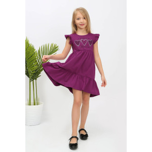Платье детское "Блик-1" кулирка (р-ры: 110-140) фиолетовый