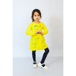 Платье детское №83009 кулирка (р-ры: 28-36) желтый
