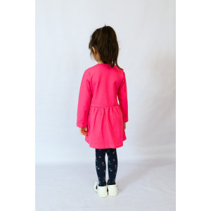 Платье детское №83009 кулирка (р-ры: 28-36) темно-розовый