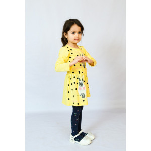 Платье детское №83007 кулирка (р-ры: 28-36) желтый