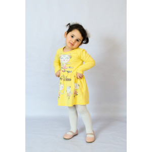 Платье детское №83008 кулирка (р-ры: 28-36) желтый