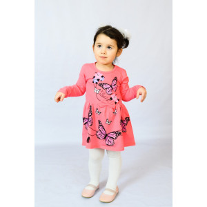 Платье детское №83006 кулирка (р-ры: 28-36) темно-розовый