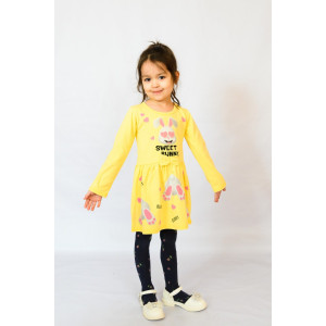 Платье детское №83005 кулирка (р-ры: 28-36) желтый