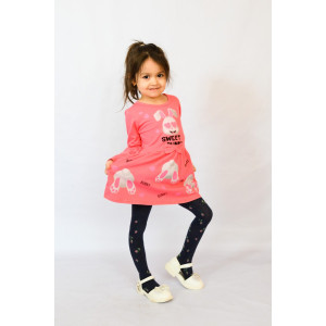 Платье детское №83005 кулирка (р-ры: 28-36) темно-розовый