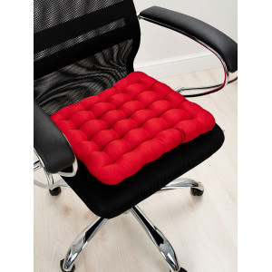 Сидушка-подушка для мебели с гречневой лузгой темп "Bio-Line" PSG25 красный