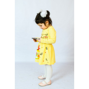 Платье детское №83004 кулирка (р-ры: 28-36) желтый