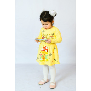 Платье детское №83004 кулирка (р-ры: 28-36) желтый