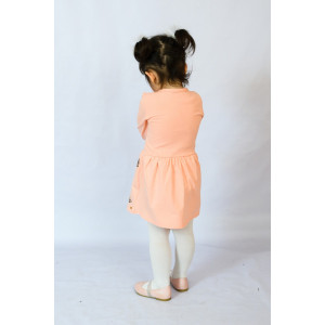 Платье детское №83004 кулирка (р-ры: 28-36) персик