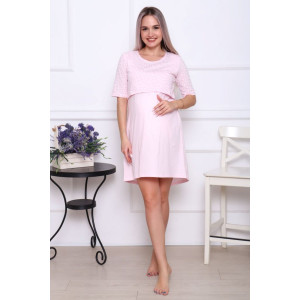 Платье-сорочка женское "Бэби" С-593 кулирка (р-ры: 42-50) нежно-розовый