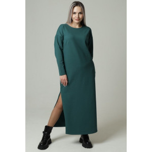 Платье женское П169 футер с лайкрой (р-ры: 44-60) зеленый