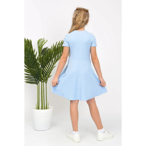 Платье детское "Эльвира-2" трикотаж (р-ры: 128-146) голубой