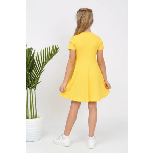 Платье детское "Эльвира-1" трикотаж (р-ры: 128-146) желтый