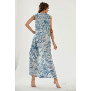 Платье женское "Пион" штапель (р-ры: 46-56) голубой