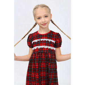 Платье детское "Кадриль-1" кулирка (р-ры: 98-134) красный