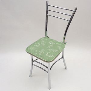 Чехол на стул с завязками "Радушная хозяйка" рогожка "Ботаника" грин