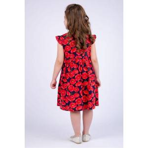 Платье детское "Маки" ПлД-48 кулирка (р-ры: 104-128) красный