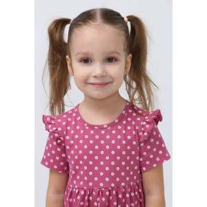 Платье детское "Ассоль-3" кулирка (р-ры: 86-116) розово-брусничный