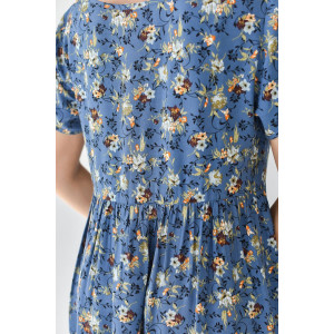 Платье женское "Фиджи" штапель (последний размер) синий 64