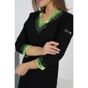 Платье женское "Гламур" футер 2-х нитка (р-ры: 44-58) зеленый