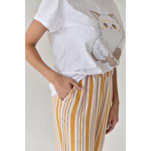 Пижама женская "Майами" хлопок с вискозой (последний размер) персиковый 44