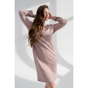 Платье женское ODIS-П447Б/БР трикотаж (р-ры: 46-52) кораллово-розовый