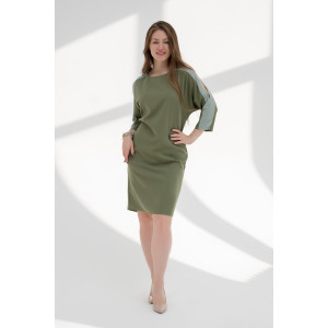 Платье женское ODIS-П448ОЛ плательная ткань (р-ры: 46-56) оливковый