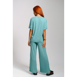 Костюм двойка женский 896 лапша (р-ры: 44-56) олива