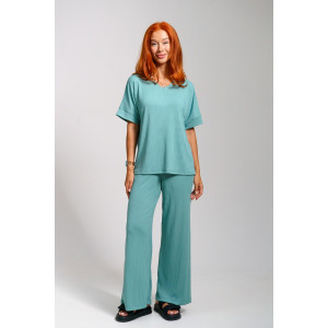 Костюм двойка женский 896 лапша (р-ры: 44-56) олива