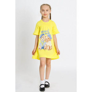 Платье детское "Машенька-2" кулирка (р-ры: 104-128) желтый