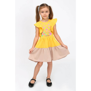 Платье детское "Милагрос-2" кулирка (р-ры: 110-134) лимонный