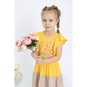 Платье детское "Милагрос-1" кулирка (р-ры: 110-134) желтый