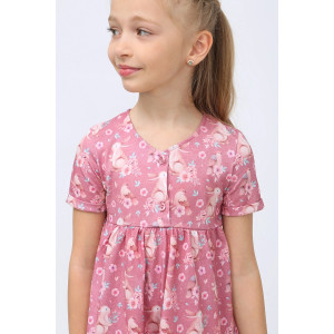 Платье детское "Эмма-1" кулирка (р-ры: 92-134) розовый